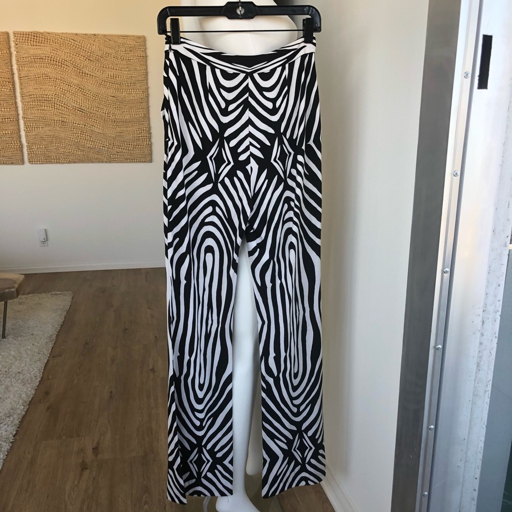 DVF Diane Von Furstenberg Zebra Wide Leg Pants